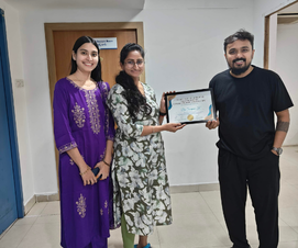 Dr. Juhul Patel training certificate